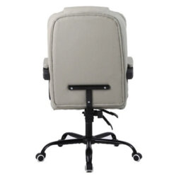 Faux Leather Desk Chair, Height Adjustable Office Chair Grey - thumbnail 3