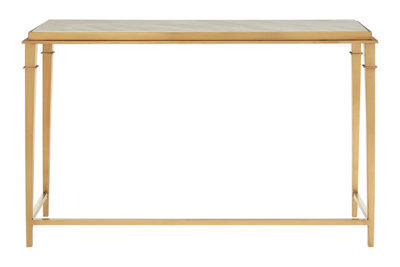 Orsina Elegant Rectangular Console Table, Marble Top Console Table For Livingroom, Gold Design Hallway Table - image 1