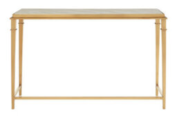 Orsina Elegant Rectangular Console Table, Marble Top Console Table For Livingroom, Gold Design Hallway Table - thumbnail 1