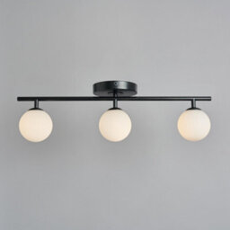 Litecraft Eloise 3 Light Black Bathroom Spotlight Bar - thumbnail 3