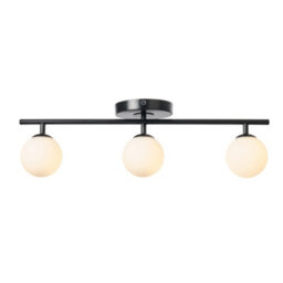 Litecraft Eloise 3 Light Black Bathroom Spotlight Bar - thumbnail 2