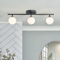 Litecraft Eloise 3 Light Black Bathroom Spotlight Bar