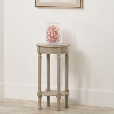 Pacific Lifestyle Traditional Round Wood Round Accent Table With Bottom Shelf - image 1