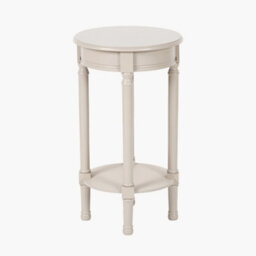 Pacific Lifestyle Traditional Round Wood Round Accent Table With Bottom Shelf - thumbnail 3