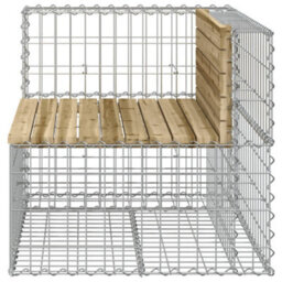 Walplus Garden Bench Gabion Design 92X71X65.5 Cm Impregnated Wood Pine - thumbnail 4