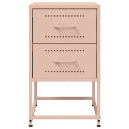 Berkfield Bedside Cabinets 2 Pcs Pink 36X39X60.5 Cm Steel - thumbnail 6