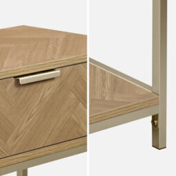 Sweeek - 110Cm Herringbone Console Table With 2 Drawers Budapest Natural 110X35X75 Cm - thumbnail 6