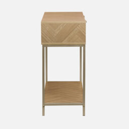 Sweeek - 110Cm Herringbone Console Table With 2 Drawers Budapest Natural 110X35X75 Cm - thumbnail 3