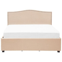 Beliani Bed With Storage Drawers Fabric Montpellier 180 X 200 Cm (Eu Super King) Beige - thumbnail 5