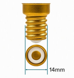 3 Pack 2.3W (20W) Candle Antique Gold Led Filament Bulbs, E14, Ses Small Edison Screw, Clear, 180Lm, 1950K Amber Warm White - thumbnail 2