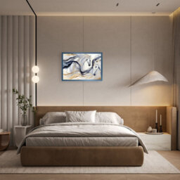 "AK Frames Sleek 23X17"" Navy Blue Thin Modern Picture Frame - Slim And Design For Posters, Prints And Photos - Elegant Wall Frame Decor" - thumbnail 5
