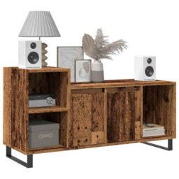 Berkfield Stylish Tv Cabinet Old Wood 100X35X55 Cm Engineered Wood - thumbnail 3
