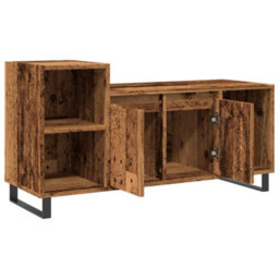 Berkfield Stylish Tv Cabinet Old Wood 100X35X55 Cm Engineered Wood - thumbnail 5