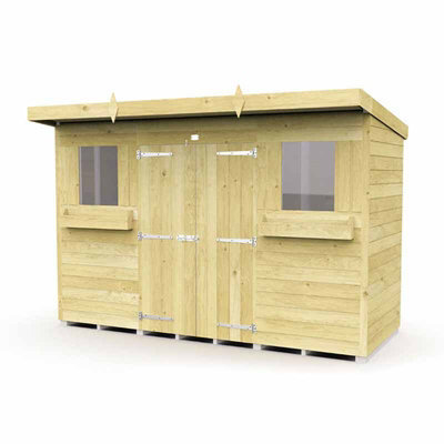 Buttercup Farm 10 X 4 Feet Pent Summer Shed - Wood - L118 X W302 X H201 Cm - image 1