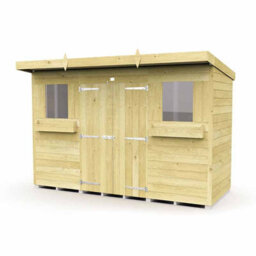 Buttercup Farm 10 X 4 Feet Pent Summer Shed - Wood - L118 X W302 X H201 Cm