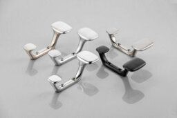 B2C Coat Hat Hooks Twin Robe Door Dress Bathroom Towel Bag Wall Hanger Black Matt Toledo C - thumbnail 3
