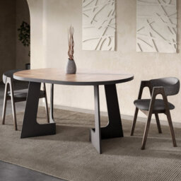 Furneo Belagio, Oak Halifax Effect, Modern Round Extending Dining Table, 110Cm To 160Cm - thumbnail 8