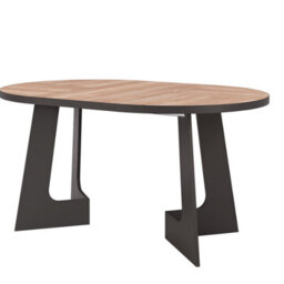 Furneo Belagio, Oak Halifax Effect, Modern Round Extending Dining Table, 110Cm To 160Cm - thumbnail 3