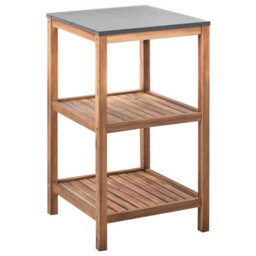 Beliani 3 Piece Outdoor Kitchen Set With Sink Brucoli Acacia Wood Brown/ Silver - thumbnail 9