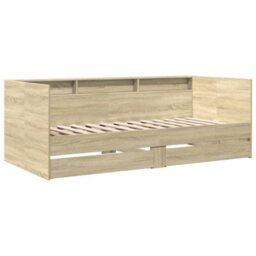 Berkfield Daybed With Drawers Without Mattress Sonoma Oak 90X200 Cm - thumbnail 3