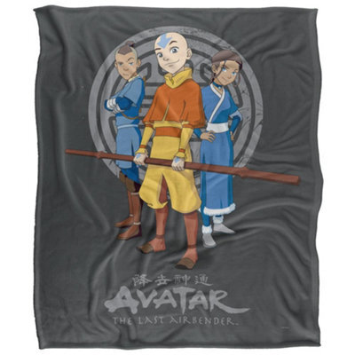 Avatar: The Last Airbender Silky Team Supersoft Blanket Grey/blue/yellow (One Size) - image 1