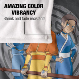 Avatar: The Last Airbender Silky Team Supersoft Blanket Grey/blue/yellow (One Size) - thumbnail 4