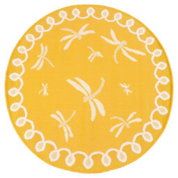 Gold Outdoor Rug, Animal Bordered Stain-Resistant Rug For Patio Garden Balcony, Modern Outdoor Area Rug-80Cm X 150Cm - thumbnail 5