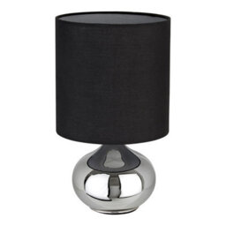 Orsina Black Table Lamp, Sleek Black Metal Frame With Matching Fabric Shade, Compact Design Offers Focused Ambiance - thumbnail 3