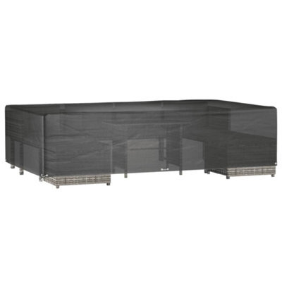 Protective Cover For Garden Furniture, 12 Eyelets, Rectangular, 315X180X75 Cm - image 1