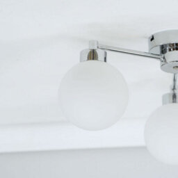Valuelights Jonah 3 Way Polished Chrome Ceiling Light Fitting With Globe Shades - Led Bulbs Included - thumbnail 3
