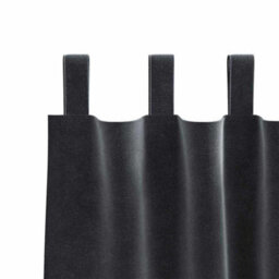 Berkfield Blackout Curtains With Hanging Loops 2 Pcs Dark Grey Velvet - thumbnail 4