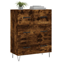 Berkfield Classic Sideboard Smoked Oak 69.5X34X90 Cm Engineered Wood - thumbnail 3
