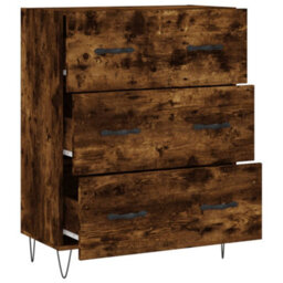 Berkfield Classic Sideboard Smoked Oak 69.5X34X90 Cm Engineered Wood - thumbnail 6