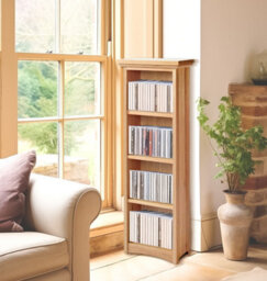 Hallowood Furniture Camberley Oak Dvd/cd 3 Shelf Unit - thumbnail 1