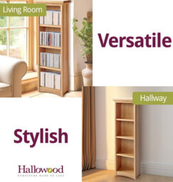 Hallowood Furniture Camberley Oak Dvd/cd 3 Shelf Unit - thumbnail 6