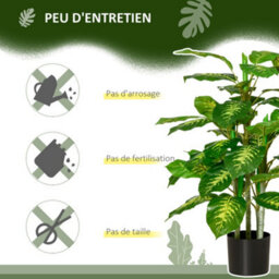 Artificial Calathea Plant, 95 Cm Tall, Cement Pot - Indoor Use - thumbnail 7