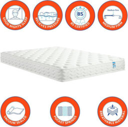 Home Treats Ottoman Bed Frame Double High Headboard Storage Bed  - Pocket Sprung Mattress - thumbnail 8