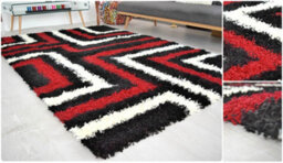 "Bravich Red Tides Thick Shaggy Rug - California - 60X110Cm (2'x3'7"")" - thumbnail 2