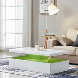 Furniture in Fashion Quinton High Gloss Coffee Table In White With Led Lights - thumbnail 8