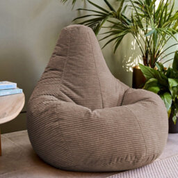 2 Pack Icon Gaming Bean Bag Recliner Jumbo Cord Mocha - thumbnail 2