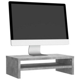 Berkfield Monitor Stand Concrete Grey 42X24X13 Cm Engineered Wood - thumbnail 3