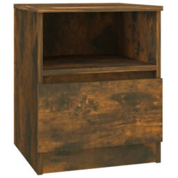 Berkfield Bedside Cabinet Smoked Oak 40X40X50 Cm Engineered Wood - thumbnail 2