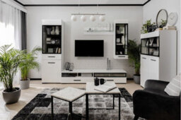 Impact Furniture Small Tv Stand With Drawer Glass Storage Cabinet White Gloss 100Cm Unit For Up 40 Inch Tv Assen - thumbnail 7