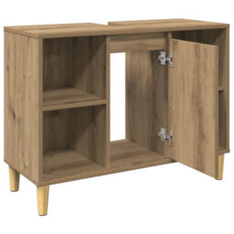 Walplus Bathroom Cabinet Artisian Oak 80X33X60 Cm Engineered Wood - thumbnail 6