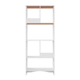 4 Tier Slim Bookcase Narrow Storage Shelf Freestanding Display Unit Space Saving - thumbnail 3