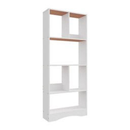 4 Tier Slim Bookcase Narrow Storage Shelf Freestanding Display Unit Space Saving - thumbnail 5
