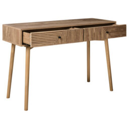 Wyld And Coco Nova Console Table Light Brown Laminated Mdf, 2 Drawers, Modern Design, W120 X D45 X H80Cm - thumbnail 5