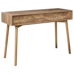 Wyld And Coco Nova Console Table Light Brown Laminated Mdf, 2 Drawers, Modern Design, W120 X D45 X H80Cm - thumbnail 6