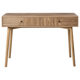 Wyld And Coco Nova Console Table Light Brown Laminated Mdf, 2 Drawers, Modern Design, W120 X D45 X H80Cm - thumbnail 1