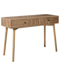 Wyld And Coco Nova Console Table Light Brown Laminated Mdf, 2 Drawers, Modern Design, W120 X D45 X H80Cm - thumbnail 3